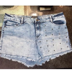 Forever 21 Plus Studded Jean Shorts